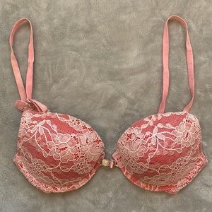 Victoria secret lace pink/red bra
